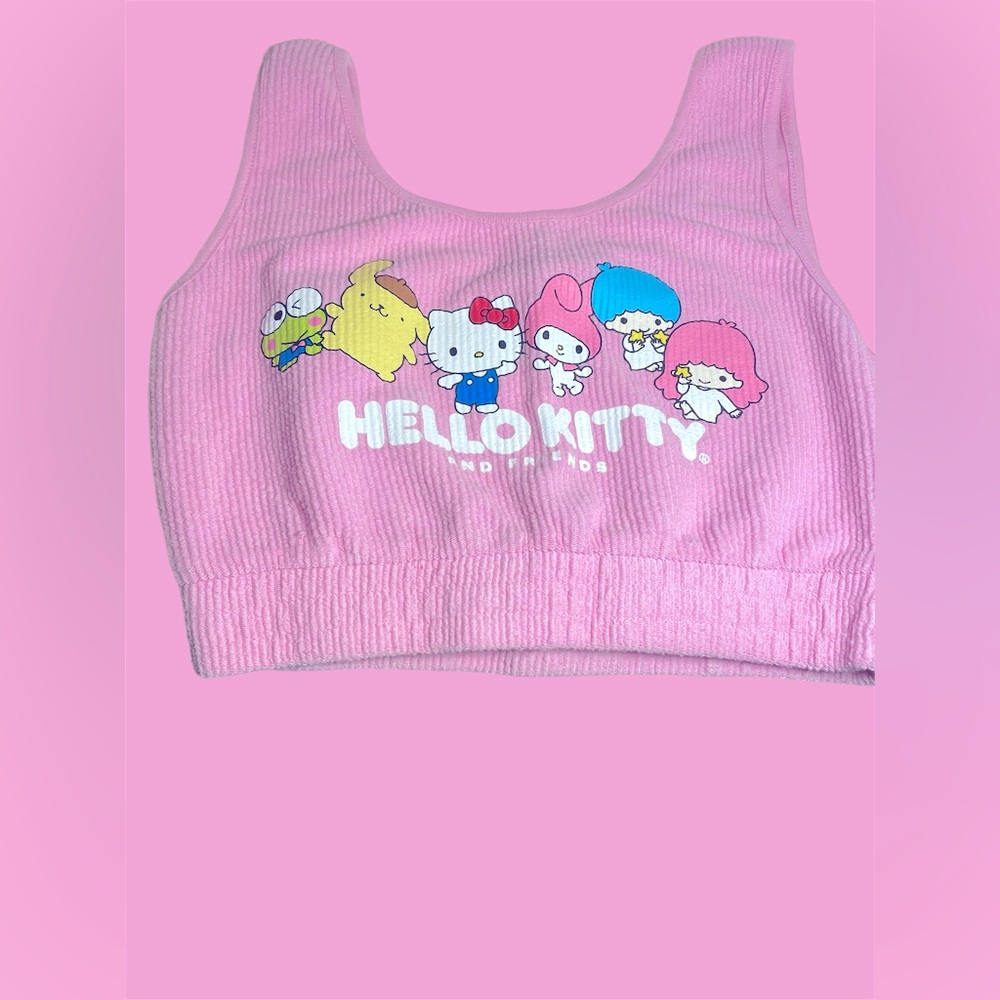 Hello kitty cropped shirt